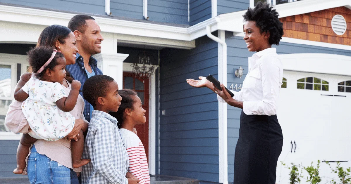 agent showing a house