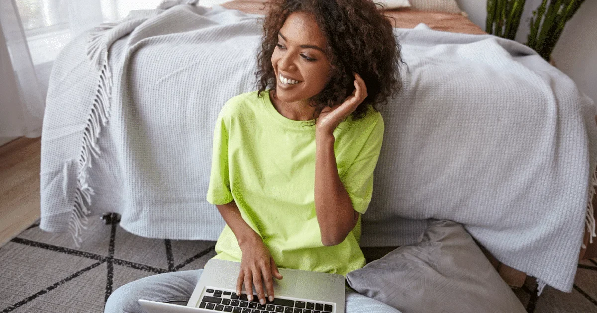 woman relaxing at home