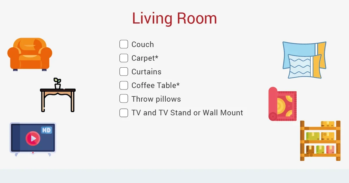 moving out living room checklist