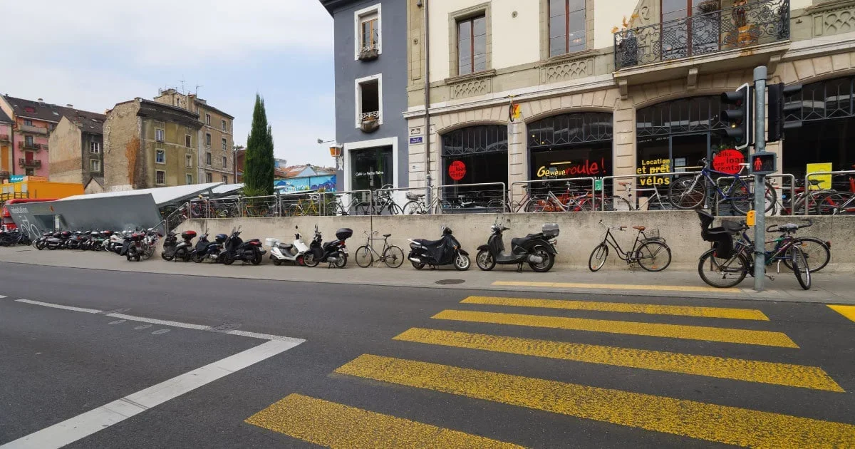 street with bikes